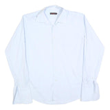 PIERRE CARDIN Mens White Shirt L Cotton Blend Long Sleeve Classic Fit Button