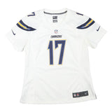 NIKE Womens White Chargers 17 Sports Football T-Shirt M Short Sleeve V-Neck