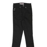 U.S. POLO ASSN Womens Regular Black Skinny Denim Dark W24 L28 Zip Cotton Blend