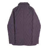 BARBOUR Womens Purple & Black Quilted Jacket M Polyester Zip Classic Fit