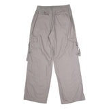 TINSEL TOWN Womens Cotton Blend Grey Regular Straight Trousers W30 L32 Cargo