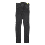 VERSACE Womens Jeans Black Slim Skinny Denim Medium W28 L34 Designer Zip