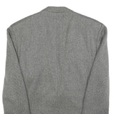 HUGO BOSS Mens Grey & Black Classic Cashmere Jacket L Woven Button Blazer