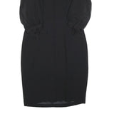 JENNY PACKHAM Womens Black Dress Polyester Blend Midi Beaded Neckline UK 12