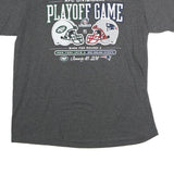 REEBOK Mens Grey AFC Divisional Playoff Game Graphic T-Shirt XL Short Sleeve