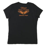 HARLEY DAVIDSON Womens Black Ride Free Graphic T-Shirt 2XL Short Sleeve V-Neck