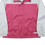 KIDZ Girls Grey & Pink Button Jacket M Polyester Plain Children's Lightweight