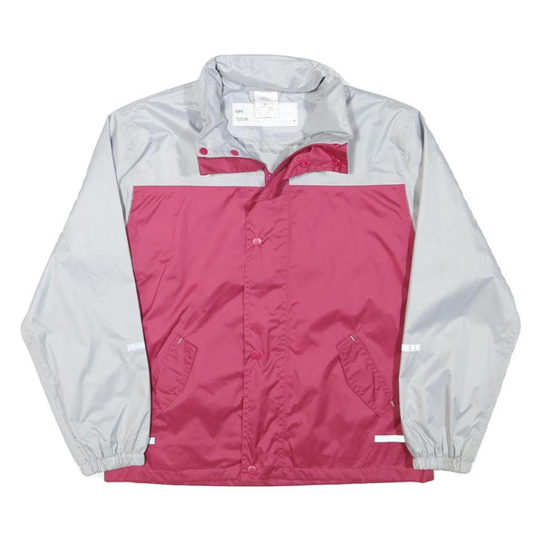 KIDZ Girls Grey & Pink Button Jacket M Polyester Plain Children's Lightweight