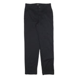 RIDERS Mens Cotton Blend Black Regular Fit Straight Leg Trousers W32 L34 Casual