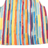 MONSOON Womens Multicolour Striped Sleeveless Round Neck Top L Summer Boho