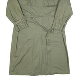 YVES SAINT LAURENT Mens Green Cotton Trench Jacket L Woven Classic Fashion