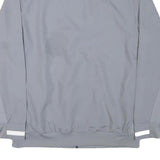 ADIDAS Mens Grey Polyester Blend Track Jacket M Zip Plain Athletic Sportswear