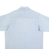 WRANGLER Mens Blue Workwear Shirt XL Embroidered Buttons Casual Cotton Blend