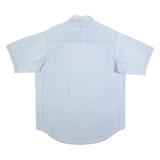 WRANGLER Mens Blue Workwear Shirt XL Embroidered Buttons Casual Cotton Blend
