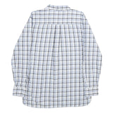 TOMMY HILFIGER Mens White Blue Check Shirt XL Button-Down Collar Long Sleeve