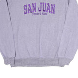 DESTINATIONS Womens Lilac San Juan Puerto Rico Crew Neck Sweatshirt L Cotton