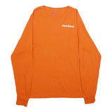 CHAMPION Mens Orange Heartland Graphic Long Sleeve Crew Neck T-Shirt L Casual
