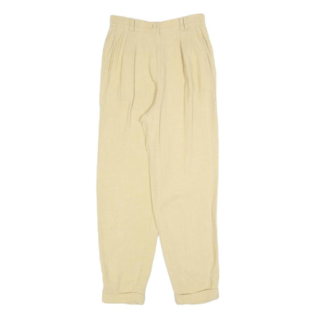 COMMA Womens Beige Relaxed Tapered Trousers W26 L28 Lightweight Fashion