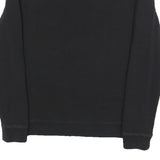 GUESS Womens Black Cotton Blend Crew Neck Sweatshirt S Classic Logo