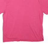 TOMMY HILFIGER Mens Pink Short Sleeve Polo Shirt L Classic Logo Cotton Blend