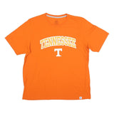 RUSSELL ATHLETIC Mens Orange Tennessee T-Shirt L Short Sleeve Crew Neck Cotton
