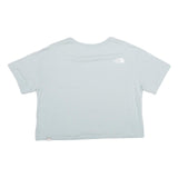 THE NORTH FACE Womens Light Blue Crop T-Shirt M Short Sleeve Crew Neck Casual