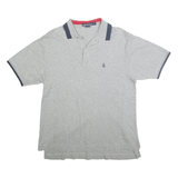 NAUTICA Mens Grey Short Sleeve Plain Polo Shirt S Cotton Casual Basic