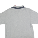 NAUTICA Mens Grey Short Sleeve Plain Polo Shirt S Cotton Casual Basic