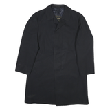 STRELLSON Mens Black Classic Cotton Blend Jacket XL Button Fastening Plain