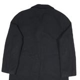 STRELLSON Mens Black Classic Cotton Blend Jacket XL Button Fastening Plain