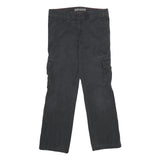 DICKIES Womens Relaxed Black Cargo Trousers Size W30 L30 Casual Workwear Zip