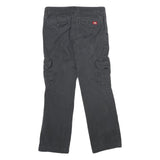 DICKIES Womens Relaxed Black Cargo Trousers Size W30 L30 Casual Workwear Zip