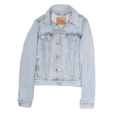 LEVI'S Womens Blue Denim Jacket S Cotton Button Closure Classic Fit