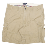 TOMMY HILFIGER Mens Beige Cargo Shorts 2XL W38 Cotton Blend Relaxed Fit