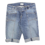 MOTO Womens Denim Blue Casual Shorts S W28 Classic Fit Lightweight Cotton Blend