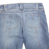 MOTO Womens Denim Blue Casual Shorts S W28 Classic Fit Lightweight Cotton Blend