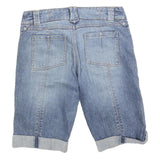 MOTO Womens Denim Blue Casual Shorts S W28 Classic Fit Lightweight Cotton Blend
