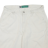 SILVERTAB Mens Shorts White Casual Cotton Blend M W36 Comfortable Summer Wear