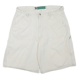SILVERTAB Mens Shorts White Casual Cotton Blend M W36 Comfortable Summer Wear