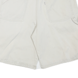 SILVERTAB Mens Shorts White Casual Cotton Blend M W36 Comfortable Summer Wear