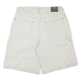 SILVERTAB Mens Shorts White Casual Cotton Blend M W36 Comfortable Summer Wear