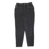 CERRUTI Womens Regular Black Denim Cotton Blend Jeans W30 L30 Classic Zip