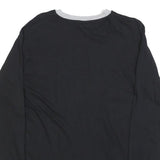 CHAMPION Mens Black & Grey Long Sleeve Crew Neck Graphic T-Shirt M Cotton Blend