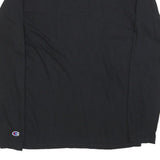 CHAMPION Mens Black & Grey Long Sleeve Crew Neck Graphic T-Shirt M Cotton Blend
