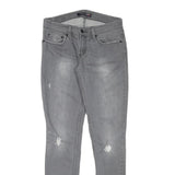 LEVI'S Womens Grey Slim Skinny Denim Light W29 L31 Distressed Cotton Blend Jeans