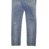 DIESEL Mens Slim Blue Denim Light Wash Jeans W31 L31 Classic Cotton Blend Zip