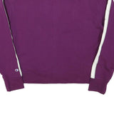 CHAMPION Womens Purple & White Crew Neck L Cotton Blend Logo Sweatshirt