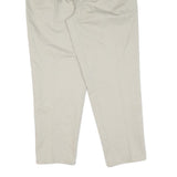 Mens Slim Beige Cotton Blend Slim Fit Trousers W30 L30 Casual Smart Zip