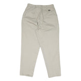 Mens Slim Beige Cotton Blend Slim Fit Trousers W30 L30 Casual Smart Zip