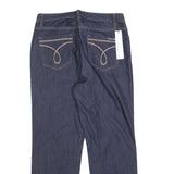 CALVIN KLEIN JEANS Womens Blue Regular Straight Denim Raw W32 L28 Zip Waistband